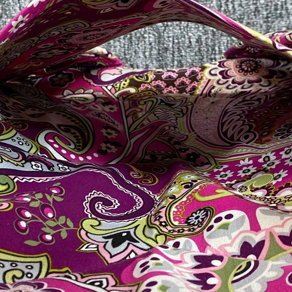 Vera Bradley Priscilla Pink Backpack Quilted Cotton Floral Paisley Travel School